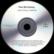 UK 2015 10 02 - PAUL MCCARTNEY - PIPES OF PEACE SAMPLER - UNIVERSAL PROMO 1 CDR 5 TRACKS - pic 3