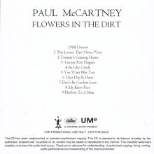 UK 2017 03 24 - PAUL McCARTNEY - FLOWERS IN THE DIRT - ARCHIVE COLLECTION - DELUXE EDITION - C - 1988 DEMOS - PROMO - pic 2