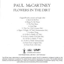 UK 2017 03 24 - PAUL McCARTNEY - FLOWERS IN THE DIRT - ARCHIVE COLLECTION - DELUXE EDITION - D -PROMO - pic 2