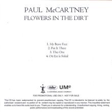 UK 2017 03 24 - PAUL McCARTNEY - FLOWERS IN THE DIRT - ARCHIVE COLLECTION - DELUXE EDITION - F - SAMPLER - PROMO - 4 TRACKS  - pic 1