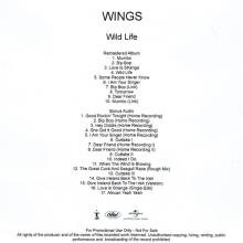 UK 2018 12 07 - WILD LIFE - PAUL MCCARTNEY - WINGS - ARCHIVE COLLECTION - MPL - CAPITOL - UNIVERSAL PROMO 2 CDR - pic 1