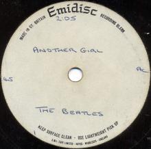 THE BEATLES ACETATE - ANOTHER GIRL - pic 1