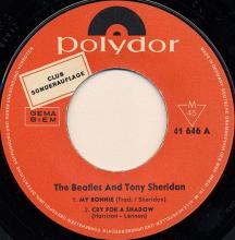 ger060 The Beatles And Tony Sheridan / My Bonnie / Cry For A Shadow / Sweet Georgia Brown / Skinny Minny  Polydor 41 646 - pic 1