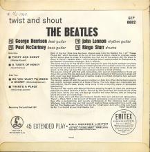 dk030 Twist And Shout / A Taste Of Honey / Do You Want To Know A Secret / There's A Place Parlophone (GEP 8882) - pic 2