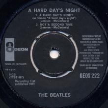 dk120 A Hard Day's Night / Not A Second / Things We Said Today / Little Child Odeon  GEOS 222 - pic 1