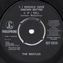 dk130 I Should Have Known Better / If I Fell / Tell Me Why / And I Love Her Parlophone GEP 8920 - pic 5