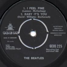 dk150 I Feel Fine / Baby It's You / She's A Woman / It Won't Be Long Odeon GEOS 225 - pic 1