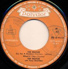 sp02 / My Bonnie / Why / Cry For A Shadow / What'd I Say / Polydor EPH 50 924 - pic 1