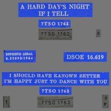 sp162 - 02 A HARD DAY'S NIGHT / IF I FELL / I SHOULD HAVE KNOWN BETTER / I'M HAPPY JUST TO DANCE WITH YOU - DSOE 16.619 - pic 1