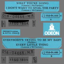 sp203  What You're Doing / I Don't Want To Spoil The Party / Everybody's Trying To Be My Baby / Every Little Thing - pic 11