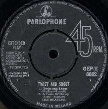 IRELAND - GEP (I) 8882 - B - BLACK LABEL - TWIST AND SHOUT - pic 1