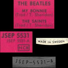 sw28 / My Bonnie / The Saints / (Twist It Up / Kansas City By Chubby Checker) JukeBox JSEP 5531 - pic 1