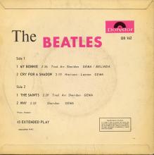 Beatles Discography SOUTH AFRICA bc150sa   My Bonnie / Cry For A Shadow // The Saints / Why   QB 162 - pic 1