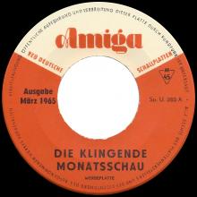 Beatles Discography DDR 030 KLINGENDE MONATSSCHAU 3 / 1965 - SWEET GEORGIA BROWN / WHY  - pic 1