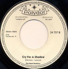 ger050   Why / Cry For A Shadow  Polydor 24 757 promo but unreleased - pic 4