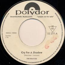 ger095  Cry For A Shadow / Why  Polydor 52 275 - pic 3