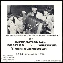 hol fl 1985 - ho690 - Internationaal Beatles - Weekend 's Hertogenbosch - Apple BFR 003 - pic 1