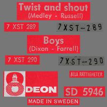 sw041  Twist And Shout / Boys   (SD 5946) - pic 9