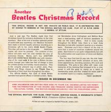 THE BEATLES DISCOGRAPHY UK 1964 Another Beatles Christmas Record - LYN 757 - Promo - pic 1