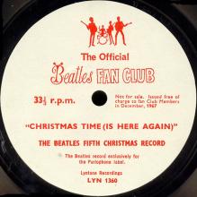 THE BEATLES DISCOGRAPHY UK 1967 Christmas Time Is Here Again! - LYN 1360 -Promo - pic 1