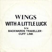 be20 With A Little Luck ⁄ Backwards Traveller⁄Cuff Link 4C 006-60639 - pic 1