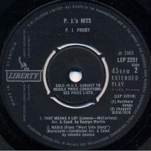 P.J. PROBY - THAT MEANS A LOT - UK - LEP 2251 - EP - pic 1