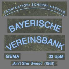 de fl 1987 Bayerische Vereinsbank - Ain't She Sweet - Alles Dreht Sich Um Die Medien -Scherpe Krefeld - pic 1