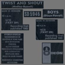 Beatles Discography Denmark dk03a-b-c Twist And Shout ⁄ Boys - Odeon SD 5946 - pic 14