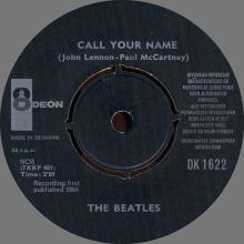 Beatles Discography Denmark dk09a-b  Long Tall Sally ⁄ I Call Your Name - Odeon DK 1622 - pic 1