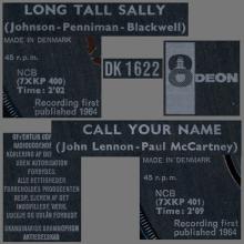 Beatles Discography Denmark dk09a-b  Long Tall Sally ⁄ I Call Your Name - Odeon DK 1622 - pic 7