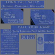 Beatles Discography Denmark dk09a-b  Long Tall Sally ⁄ I Call Your Name - Odeon DK 1622 - pic 8