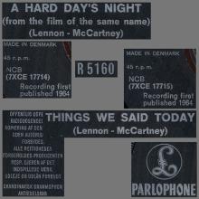 Beatles Discography Denmark dk10a-b A Hard Day's Night ⁄ Things We Said Today - Parlophone R 5160  - pic 7