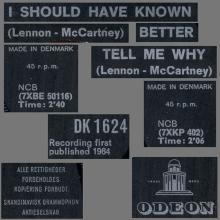 Beatles Discography Denmark dk11a-b-c I Should Have Known Better ⁄ Tell Me Why - Odeon DK 1624 - pic 9