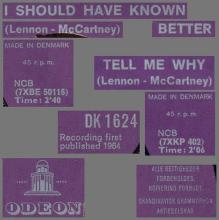 Beatles Discography Denmark dk11a-b-c I Should Have Known Better ⁄ Tell Me Why - Odeon DK 1624 - pic 11