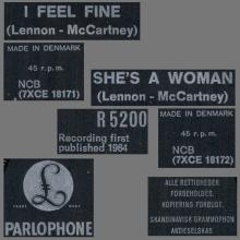 Beatles Discography Denmark dk12a-b-c I Feel Fine ⁄ She's A Woman - Parlophone R 5200 - pic 9