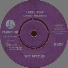 Beatles Discography Denmark dk12a-b-c I Feel Fine ⁄ She's A Woman - Parlophone R 5200 - pic 7