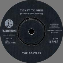 Beatles Discography Denmark dk13a Ticket To Ride ⁄ Yes, It Is - Parlophone R 5265  - pic 3