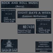Beatles Discography Denmark dk16a Rock And Roll Music ⁄ Eight Days A Week - Odeon ND 7438 - pic 5