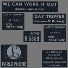 Beatles Discography Denmark dk17a We Can Work It Out ⁄ Day Tripper - Parlophone R 5389 - pic 5