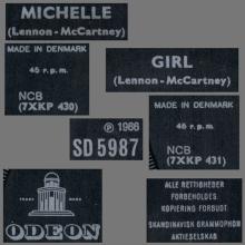 Beatles Discography Denmark dk18a Michelle ⁄ Girl - Odeon SD 5987 - pic 5