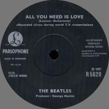 Beatles Discography Denmark dk22a-b All You Need Is Love ⁄ Baby, You're A Rich Man - Parlophone R 5620  - pic 1