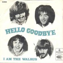 Beatles Discography Denmark dk23a-b Hello, Goodbye ⁄ I Am The Walrus - Parlophone R 5655 - pic 1
