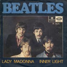 Beatles Discography Denmark dk24a Lady Madonna ⁄ Inner Light - Parlophone R 5675 - pic 1