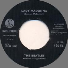 Beatles Discography Denmark dk24a Lady Madonna ⁄ Inner Light - Parlophone R 5675 - pic 1