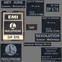 Beatles Discography Denmark dk25a-b-c-d Hey Jude ⁄ Revolution - Parlophone DP 570 - pic 9