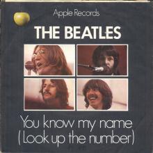 Beatles Discography Denmark dk30a  Let It Be / You Know My Name (Look Up The Number) - Apple R 5833 - pic 1
