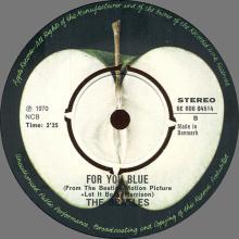 Beatles Discography Denmark dk31a The Long And Winding Road ⁄ For You Blue - Apple 6E 006-04 514 - pic 1