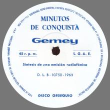es fl 1968 - 260 Gemey - Conquista Show - i Minutos De Conquista Gemey ! ⁄ D.L.B-10750-1968 - pic 1
