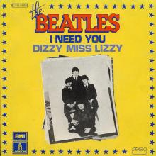 THE BEATLES DISCOGRAPHY FRANCE - OLDIES BUT GOLDIES - 090 L6-P1 - I NEED YOU / DIZZY MISS LIZZY - E 2C 010-04455 - pic 1