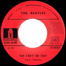 THE BEATLES DISCOGRAPHY FRANCE - OLDIES BUT GOLDIES - 210 L6-P1 - CAN'T BUY ME LOVE / YOU CAN'T DO THAT - E 2C 010-04467 - pic 1